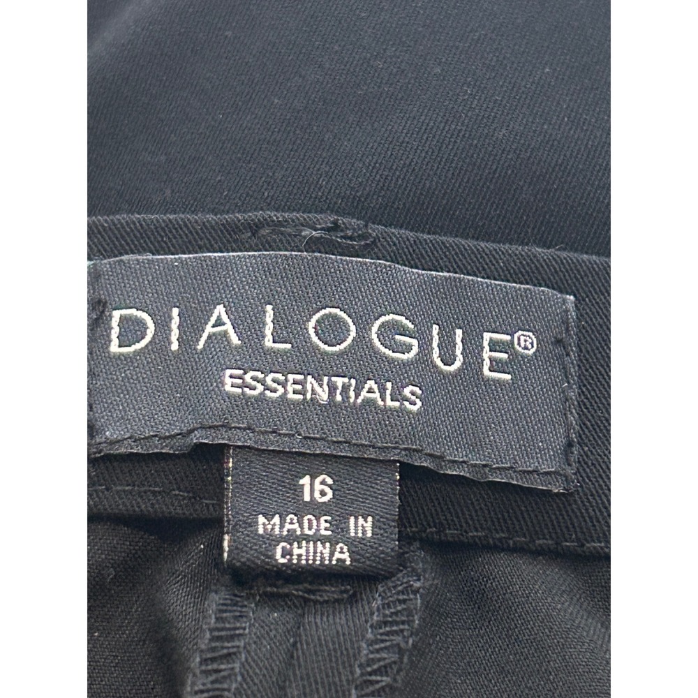 Dialogue Essentials Womens Black Straight Leg Dress Pants Size 16 Wool Mix - Picture 6 of 7